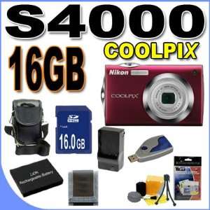  Coolpix S4000 12 MP Digital Camera w/4x Optical VR Zoom 