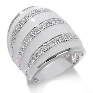 Ardente 925 1.31ct CZ and Enamel Sterling Silver Knuckle Ring at HSN 
