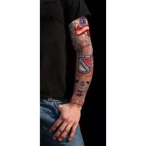  Fan Ink New York Rangers Tattoo Sleeve: Sports & Outdoors