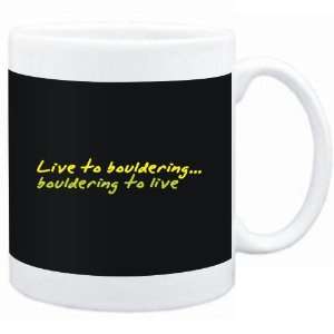  Mug Black  LIVE TO Bouldering ,Bouldering TO LIVE 