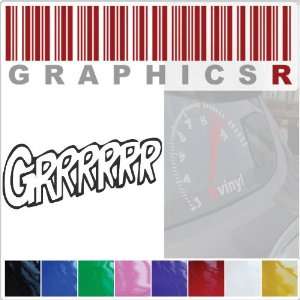 Sticker Decal Graphic   Sound Effect Funny Comic Strip Style Grrrr b6 