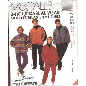  McCalls 7409 2 Hour Casual Wear Size Medium: Arts, Crafts 