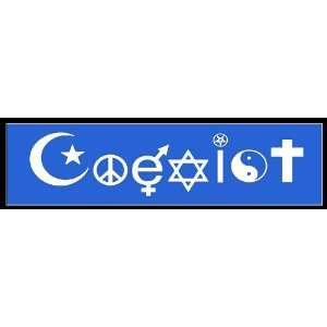   Bumper Sticker COEXIST (Peace Amongst Faiths) 