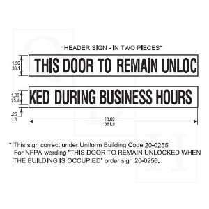   20 0256 IBC Header Sign (Building is Occupied): Home Improvement