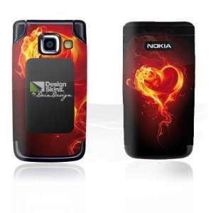  Design Skins for Nokia 6290   Flammenherz Design Folie 