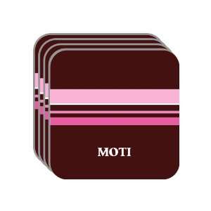 Personal Name Gift   MOTI Set of 4 Mini Mousepad Coasters (pink 