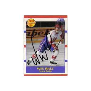  Wes Walz, Boston Bruins, 1990 Score Prospect Autographed 