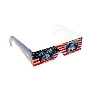  01204    Fireworks Glasses   Preprinted American Flag #2 