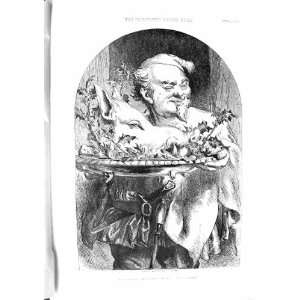    1855 COLOUR PRINT CHRISTMAS BOARS HEAD LEIGHTON