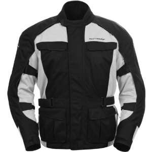   Mens Motorcycle Jacket Silver/Black XXXL 3XL 8774 0307 09: Automotive
