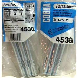  Parasleeve 1/2 X 6 Concrete Anchor 3 Per Package 