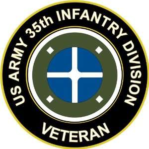  US Army Veteran 35th Infantry Division Unit Crest Sticker 
