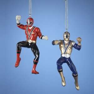   Pack of 24 Power Rangers Red and Gold Christmas Figure Ornaments 4