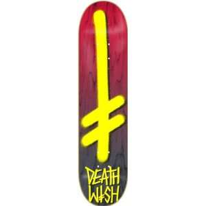  Deathwish Gang Logo Deck 7.87 Double Dip Red Grey Yellow 