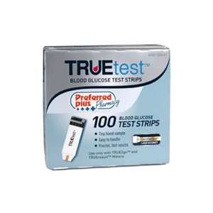  Blood Glucose True Test Strips**kpp   100 EA Health 