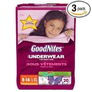  GOOD NITES GIRL LG/XL 3/Case 20 EACH Health & Personal 