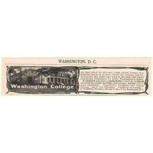  1908 Washington College for Girls Washington DC Print Ad 