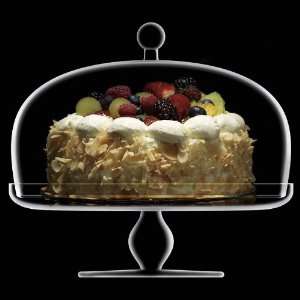 GLASS DOMED CAKE STAND   TERRA GLASS CAKE STAND W DOME:  