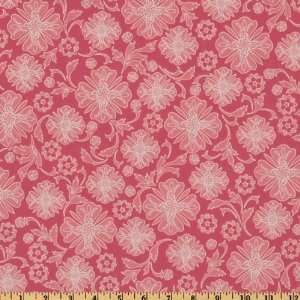  44 Wide DeLovely Ornate Tonal Fushia Fabric By The Yard 