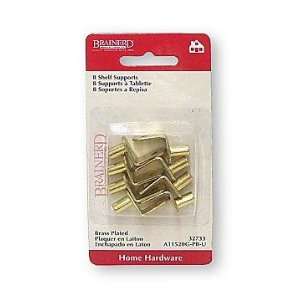  Shelf Supports   Brass Plated   (8 Pack) LQ A11520G PB U 
