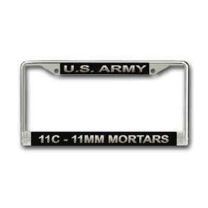  US Army MOS 11C 11mm Mortars License Plate Frame 