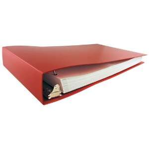  11x17 2 Angle D Ring Red Poly Binder: Office Products