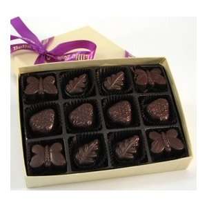  12 Piece (1/2 Lb) Box of Organic Berry Filled Chocolates 