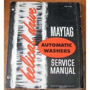   132, 132S, 124, 124S Automatic Washers Service Manual Maytag Books