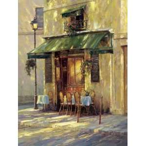   AC333401216 Liu Shaded Cafe Canvas Giclee  12x16