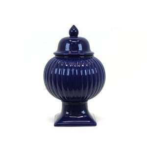  UTC 21095 Cobalt Blue Ceramic Jar with Lid: Home & Kitchen