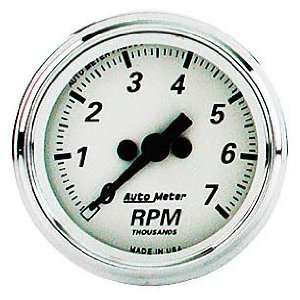   Auto Meter 1397 Arctic White 2 1/16 7000 RPM Tachometer Automotive