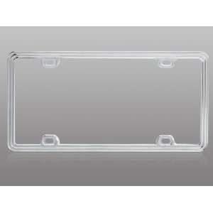   Matal License Plate Frame with Simple Strip Design: Car Electronics