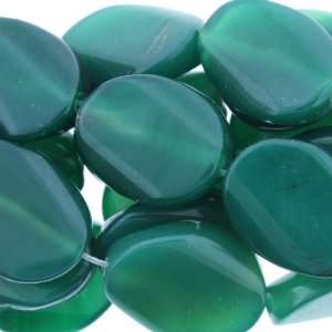 Green Agate  Oval Twisted   21mm Height, 16mm Width, No Grade   Sold 