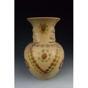  One Changsha Ware Yellow Glazed Pottery Vase, Chinese 