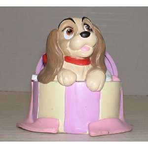 1990s Disney Store Exclusive Pvc Figure: Lady and the Tramp in HAT BOX