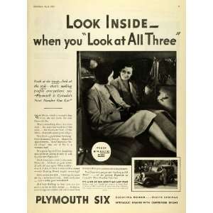  1933 Ad Plymouth Chrysler Corp Six 4 door Sedan Automobile 