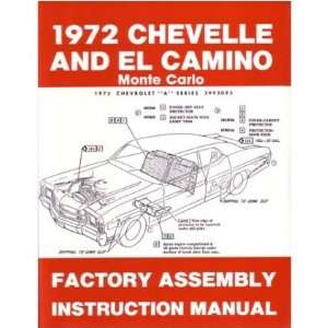 1972 CHEVELLE EL CAMINO MONTE CARLO Assembly Manual