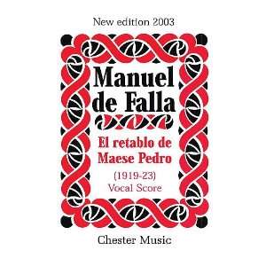   De Falla: El Retablo De Mases Pedro (vocal Score): Musical Instruments