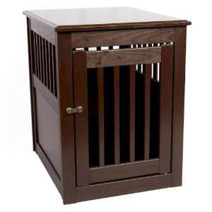  End Table Pet Crate   Large/Mahogany: Pet Supplies