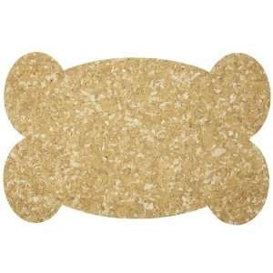   Pet Recycled Rubber Pet Placemat Big Bone   Natural (Quantity of 3