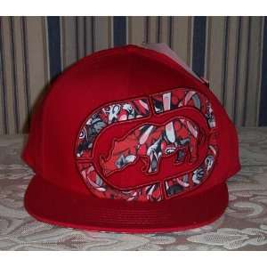   Unlimited RHINO 3D Design Red Flat Brim Adult Sized Adjustable CAP HAT