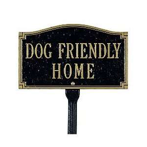  Dog Friendly Home Plaque   BLACK/GOLD   Improvements: Pet 