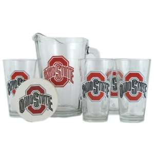  Ohio State Pint Glasses and Pitcher Set  OSU Buckeyes 