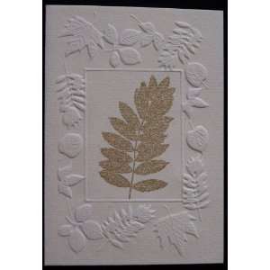  Cards And Envelopes Leaf Centered (Pack of 5 with Assorted 