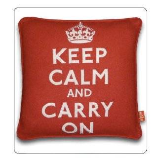   Toss on Sofa, Bed, Couch, Keep Calm and Carry On Cushion  Wool Pillows
