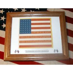 Framed, 35 Star, Civil War American Flag6th Wisconsin Infantry