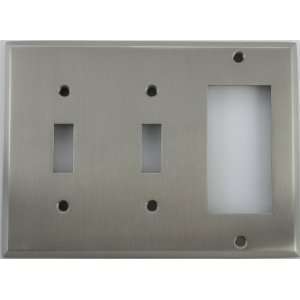    Satin Nickel 2 Toggle 1 GFI 3 Gang Wall Plate