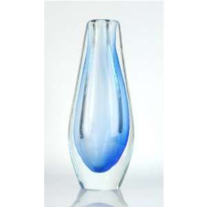 Beautiful Blue Hand blown Glass Art Vase X1517:  Kitchen 