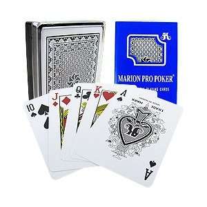    Plastic Pro Poker 100% Playing Cards Blue: Sports & Outdoors