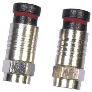   Compression F Connectors, 50 Pack, Rg59   Red Band: Electronics